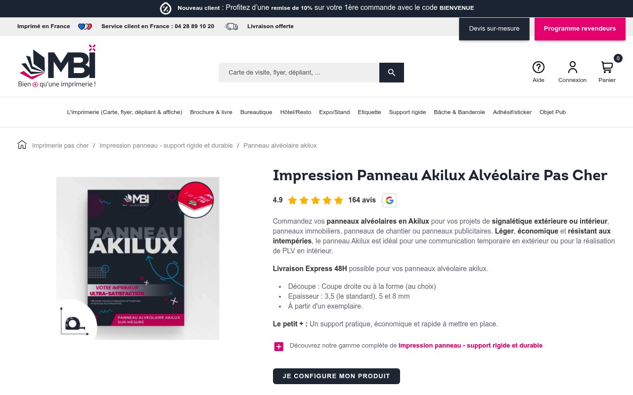 Apercu du site Ma Bonne Impression