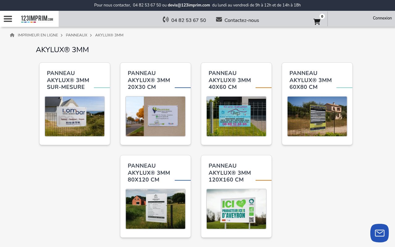 Apercu du site 123Imprim