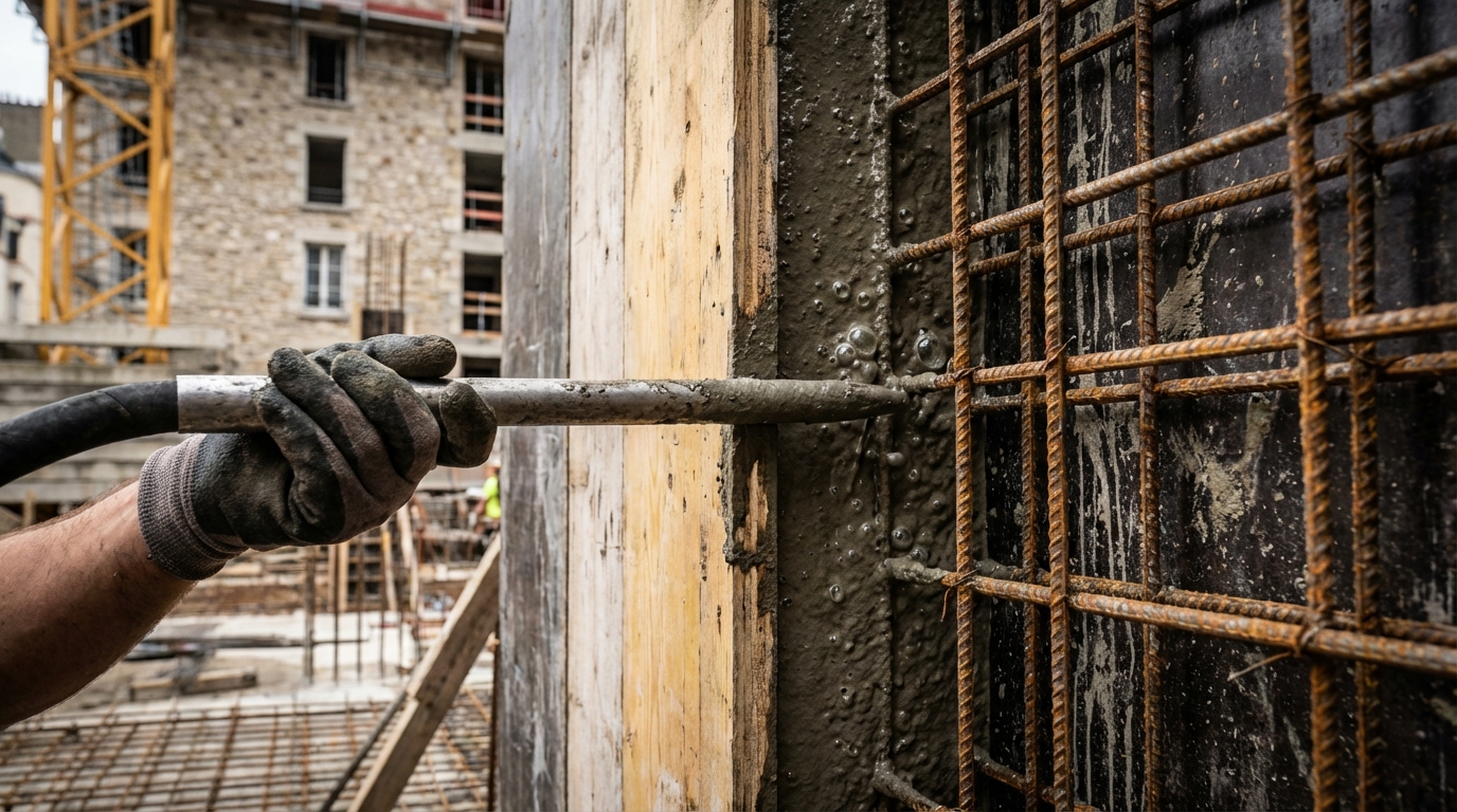 découvrez l'utilité du béton vibré et apprenez les techniques pour éviter les nids de cailloux, assurant ainsi une construction solide et durable.